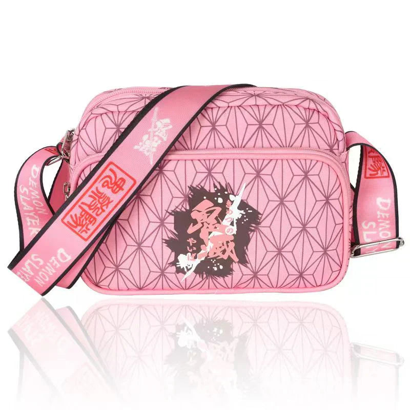 Demon Slayer Anime Crossbody Shoulder Bag, Kimetsu No Yaiba Multiple Character Pattern Sling Messenger Bag, Lightweight Casual Small Camera Bag, Demon Slayer Fan Collectible Daily Gift