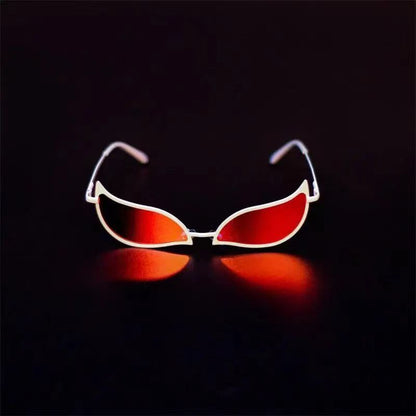 One Piece Anime Cosplay Sunglasses, Doflamingo Kizaru Cos Glasses, Cat Eye Color Lens Costume Eyewear, Halloween Party Cosplay Prop, Anime Fan Collection Gift