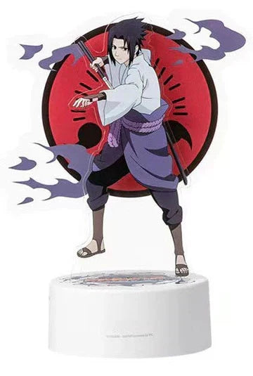Naruto Anime Acrylic 3D Night Light, Uzumaki Naruto & Uchiha Sasuke Figure LED Table Lamp, Anime Character Stand Light, USB Powered Bedroom Decor Lamp, Collectible Gift for Naruto Fans