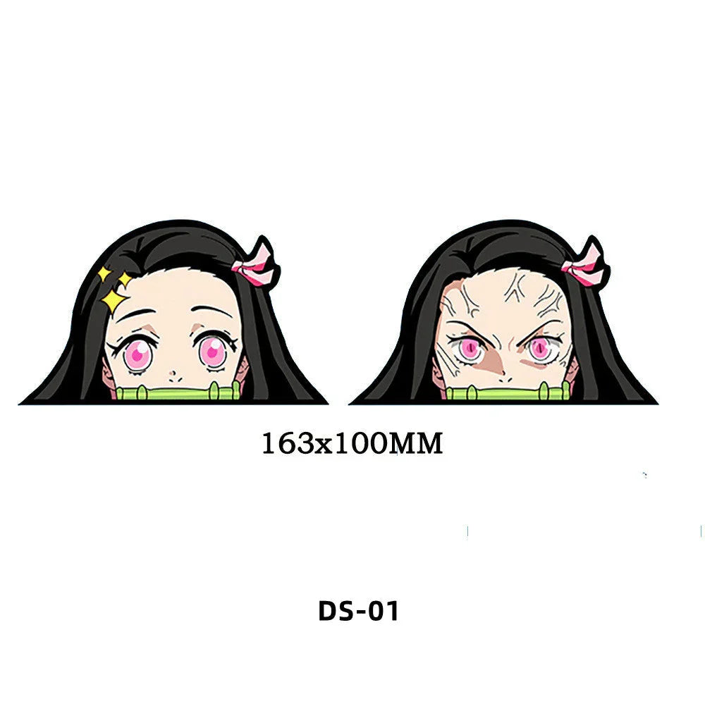 Demon Slayer 3D Lenticular Motion Stickers, Anime Changing Flip Stickers, Nezuko Tanjiro Zenitsu Giyuu Mitsuri Shinobu Waterproof Decals, Holographic Shift Stickers for Laptop Water Bottle Car, Anime Fan Collectible Sticker