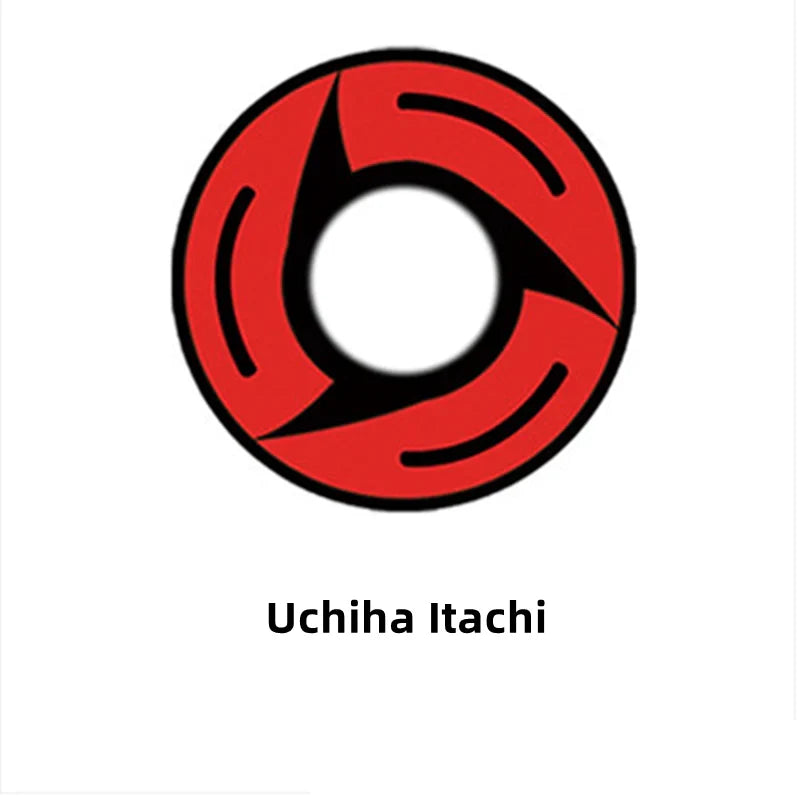Naruto Sharingan Cosplay Contact Lenses, Anime Uchiha Itachi Sasuke Kakashi Madara Sharingan Eye Contacts, Halloween Cosplay Color Contact Lens for Anime Party Costume