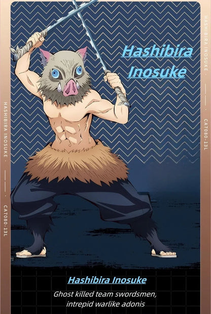 Demon Slayer Inosuke Hashibira Wrist Watch, Anime Inosuke Themed Chronograph Quartz Watch, Brown Leather Strap Analog Wristwatch, Collectible Watch Gift for Demon Slayer Fans