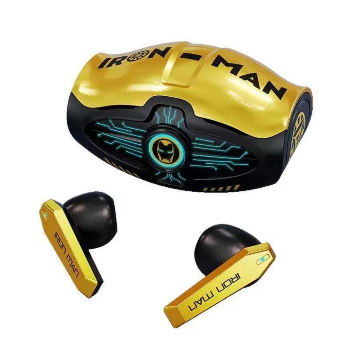 Marvel Avengers Spider‑Man Iron Man TWS True Wireless Gaming Earbuds, Bluetooth 5.3 Headphones 30ms Ultra Low Latency 13mm Driver Type‑C Charging for Game Music