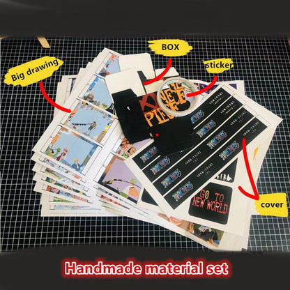 One Piece 3D Paper Scene Book DIY Cutting Model Kit, Anime Layered Paper Art Craft, Handmade Paper Cut Diorama, Desktop Display Decoration, Creative Gift for One Piece Fans