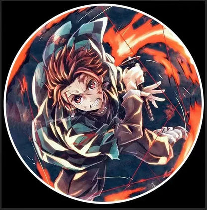 Demon Slayer Anime Car Door Projector Lights, HD Welcome Shadow Logo Lamp, Rengoku Tengen Tanjiro Nezuko Pattern Courtesy Light, Wireless Car Door LED Projector, Demon Slayer Car Decor Gift for Anime Fans