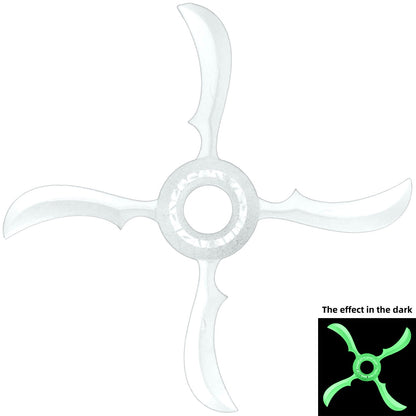 Naruto Anime Rotatable Shuriken Prop, Luminous Glow In The Dark Four Blades Ninja Shuriken, Hand Spinning Cosplay Weapon Replica, Anime Collection Display Toy for Naruto Fans