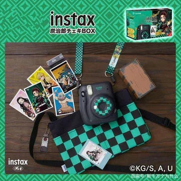 Demon Slayer Kimetsu no Yaiba Instant Camera Gift Box, Tanjiro & Nezuko Limited Bundle with Camera Bag, Shoulder Strap, Anime Merch for Birthday Holiday Gift