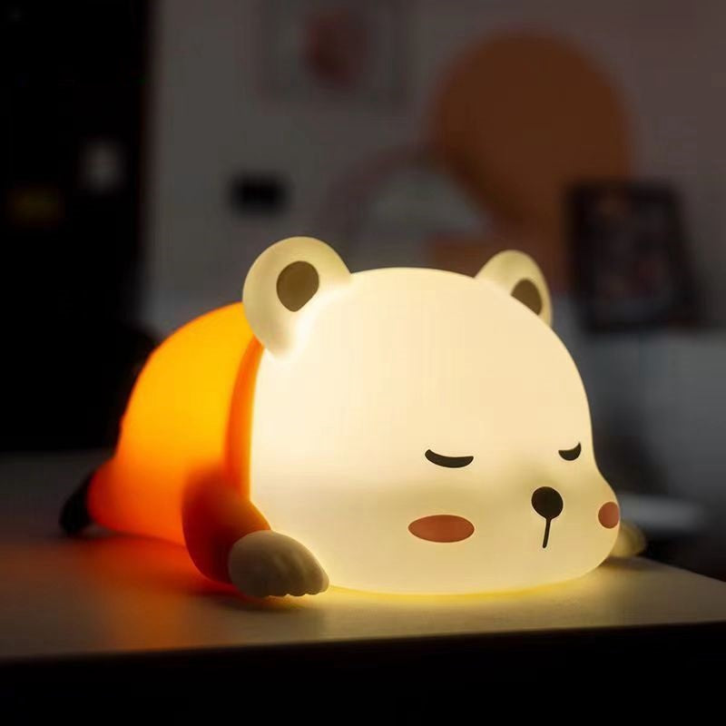 One Piece Bepo Silicone Night Light, Cute Touch Control LED Bedside Lamp, Soft Warm Light Anime Character Night Lamp, Rechargeable Bedroom Decor Light, Collectible Gift for One Piece Fans