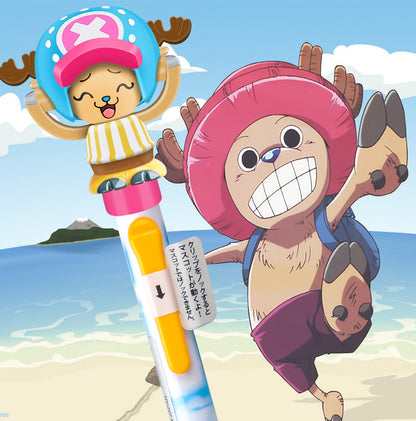 One Piece Anime Gel Pen, 3D Character Figure Topper Ballpoint Pen, Luffy Chopper Ace Law Collectible Writing Pen, Smooth Ink School Stationery, Birthday Gift for One Piece Fans Students