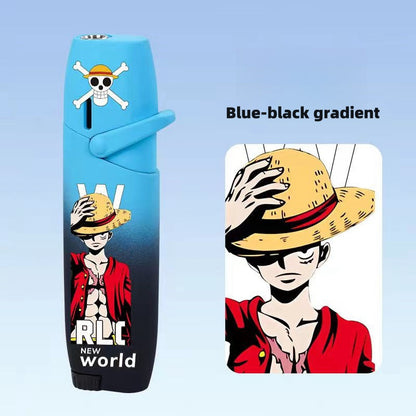 One Piece Slam Dunk Joker Harley Quinn Green Flame Torch Lighter, Windproof Jet Flame Pocket Lighter, Anime Fan Collectible Gift