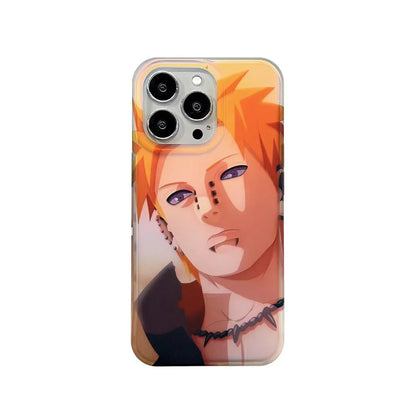 Naruto Anime Phone Case, Pain Nagato & Orochimaru Holographic Laser Print Protective Phone Cover, Shockproof Slim Soft TPU Case, Anime Character Phone Shell for iPhone, Anime Fan Gift