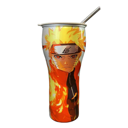 Naruto Anime 30oz Tumbler with Lid and Straw, Stainless Steel Insulated Travel Cup, Naruto Sasuke Kakashi Itachi Character Printed Coffee Mug, Naruto Merch Water Bottle Gift for Anime Fans