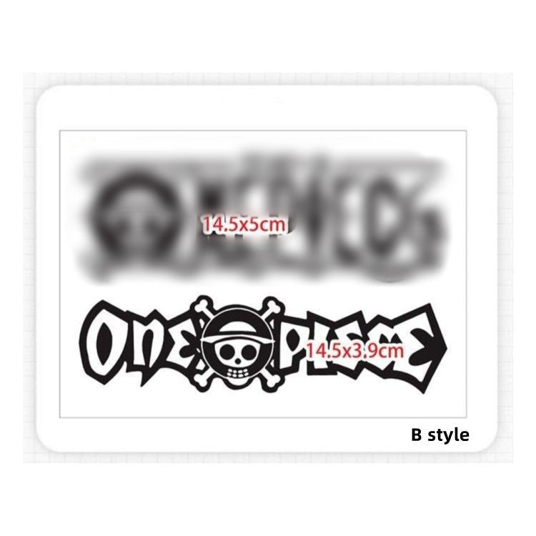 One Piece Temporary Tattoo Stickers, Anime Luffy Ace Cosplay Fake Tattoos, Waterproof Transfer Tattoo, Pirate Skull Symbol Body Art Stickers for Halloween Cosplay Party Fans