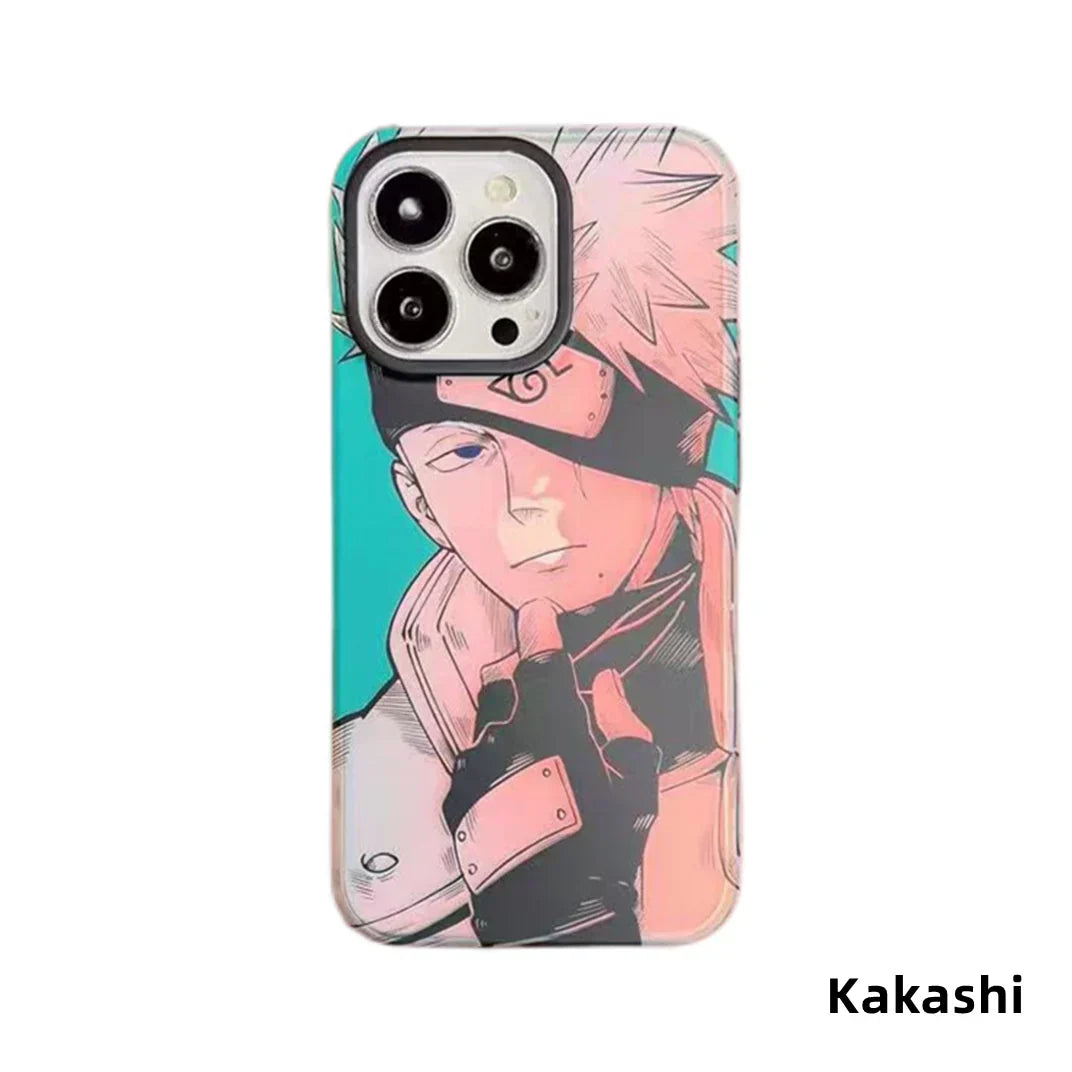 Naruto Anime Phone Case, Manga Sketch Style Protective Case for iPhone, Naruto Uzumaki Kakashi Pain Printed Soft TPU Phone Cover, Shockproof Slim Anime Phone Shell, Naruto Anime Fan Gift for iPhone
