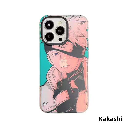 Naruto Anime Phone Case, Manga Sketch Style Protective Case for iPhone, Naruto Uzumaki Kakashi Pain Printed Soft TPU Phone Cover, Shockproof Slim Anime Phone Shell, Naruto Anime Fan Gift for iPhone