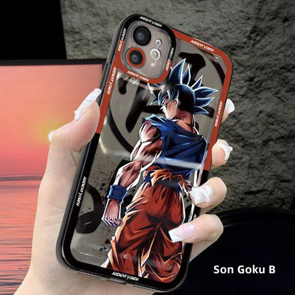 Dragon Ball Z Anime Phone Case, Goku Trunks Vegeta Clear Transparent Protective Cover, DBZ Cartoon Character Shockproof Phone Case for iPhone, Anime Fan Merch Phone Shell
