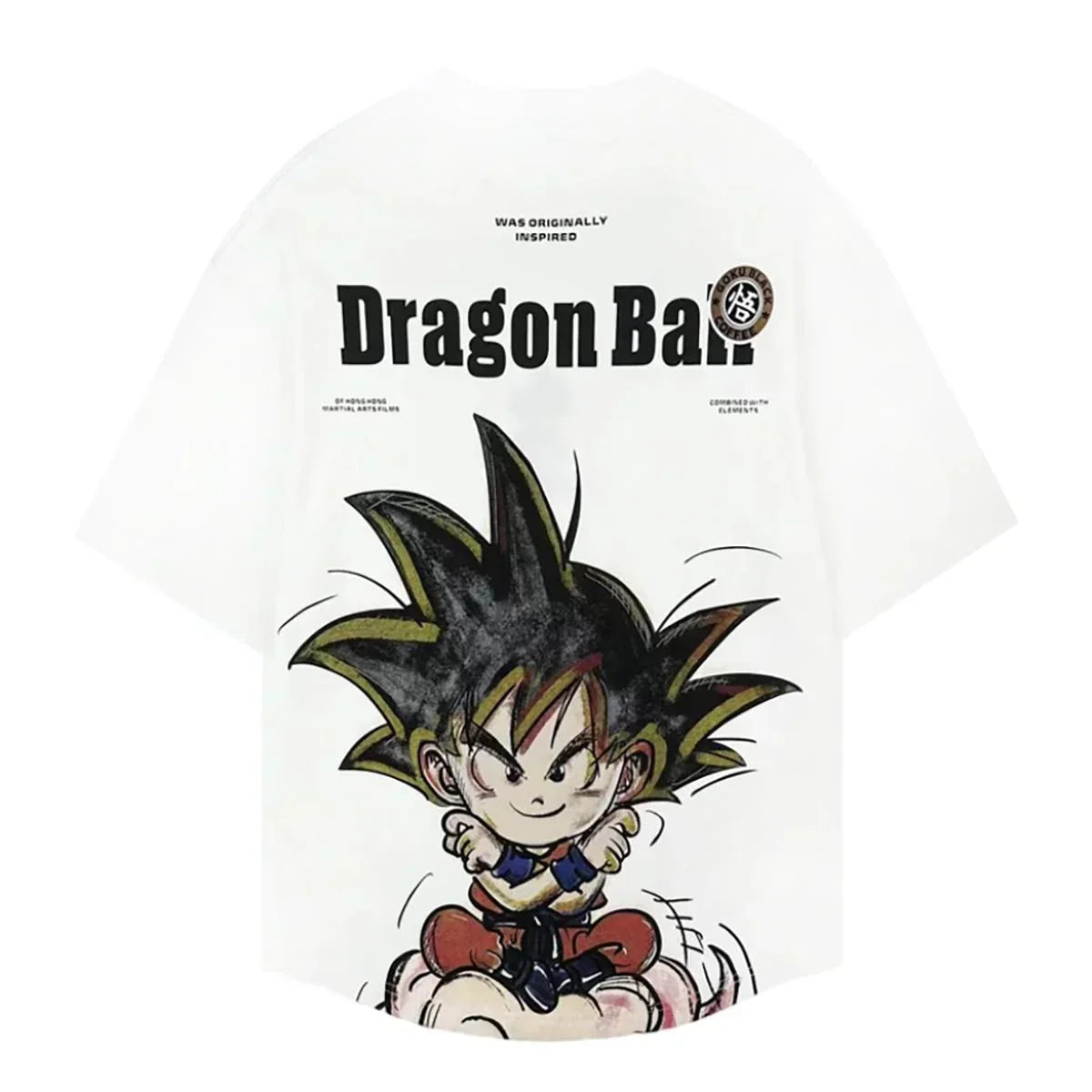 Dragon Ball Z Goku Anime T-Shirt, DBZ Kid Goku Graphic Short Sleeve Tee, Casual Cotton Loose Fit Shirt, Dragon Ball Printed Tshirt for Men Teens Anime Fans