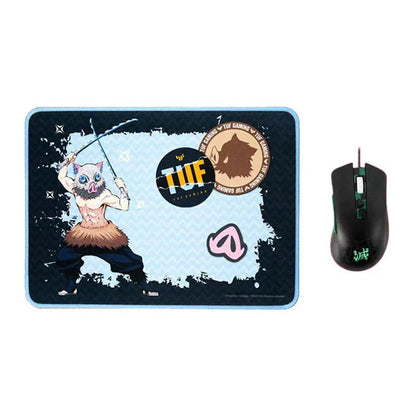 Demon Slayer Anime Mouse Pad, Nezuko & Inosuke Gaming Mousepad, Non-Slip Rubber Base Waterproof Desk Mat, Smooth Surface Mouse Mat for Laptop Computer Office Game, Demon Slayer Fan Merch Gift