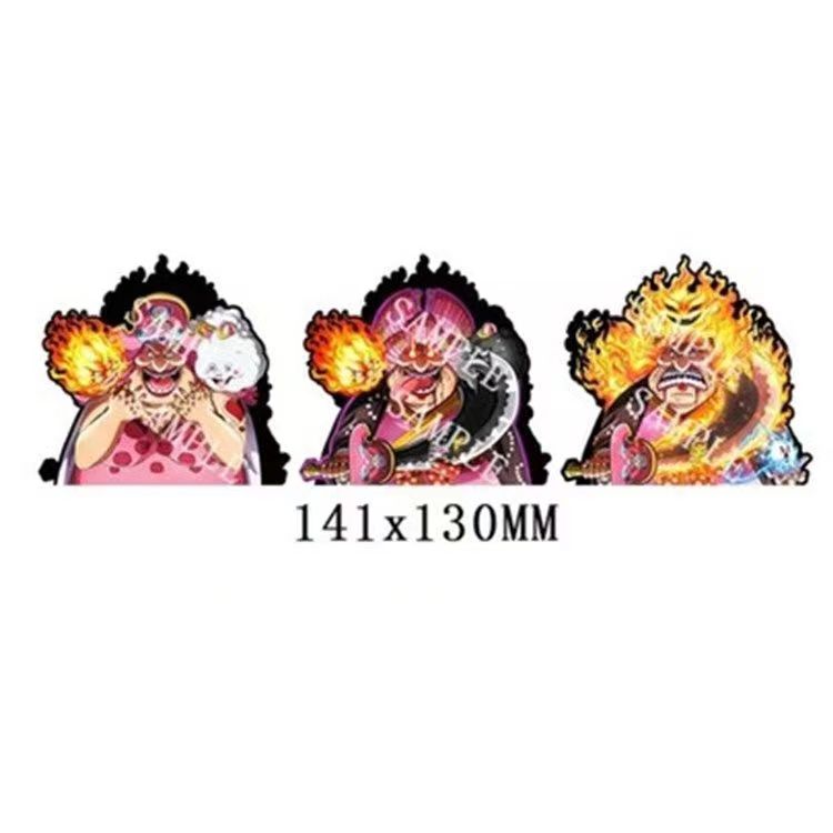 One Piece 3D Motion Stickers, Lenticular Anime Character Decals, Luffy Zoro Nami Changing Image Sticker, Waterproof Peekers Sticker for Car Laptop Water Bottle, One Piece Fans Collectible Decor