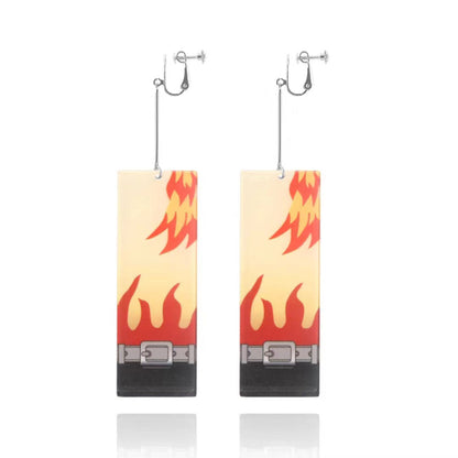 Demon Slayer Anime Earrings, Tanjiro Hanafuda Drop Dangle Earrings, Multiple Styles Acrylic Cosplay Earrings, Demon Slayer Kimetsu No Yaiba Jewelry, Anime Cosplay Accessories Gift for Demon Slayer Fans