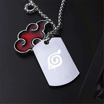Naruto Akatsuki Red Cloud Keychain, Anime Akatsuki Symbol Metal Key Ring with Gift Box, Cosplay Accessory Pendant Key Chain, Collectible Gift for Naruto Anime Fans