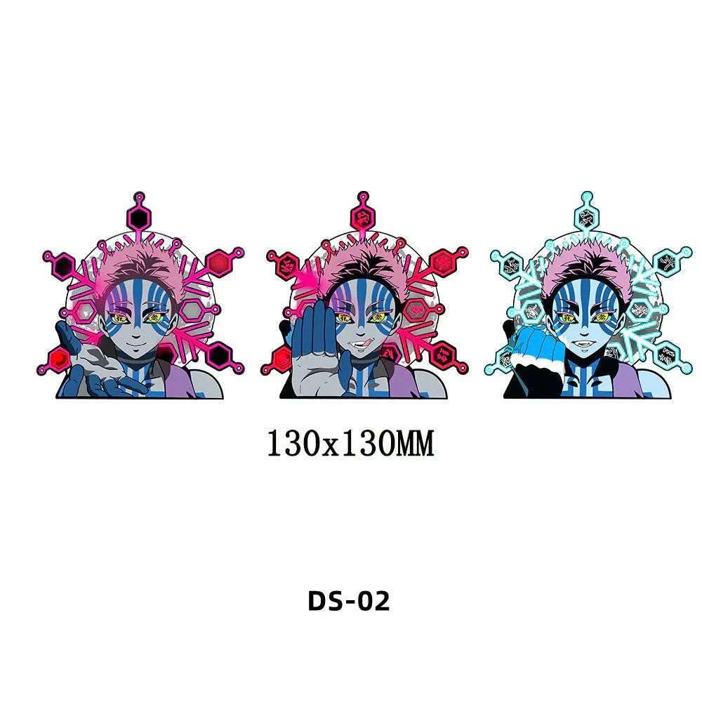 Demon Slayer 3D Lenticular Motion Stickers, Anime Changing Flip Stickers, Nezuko Tanjiro Zenitsu Giyuu Mitsuri Shinobu Waterproof Decals, Holographic Shift Stickers for Laptop Water Bottle Car, Anime Fan Collectible Sticker