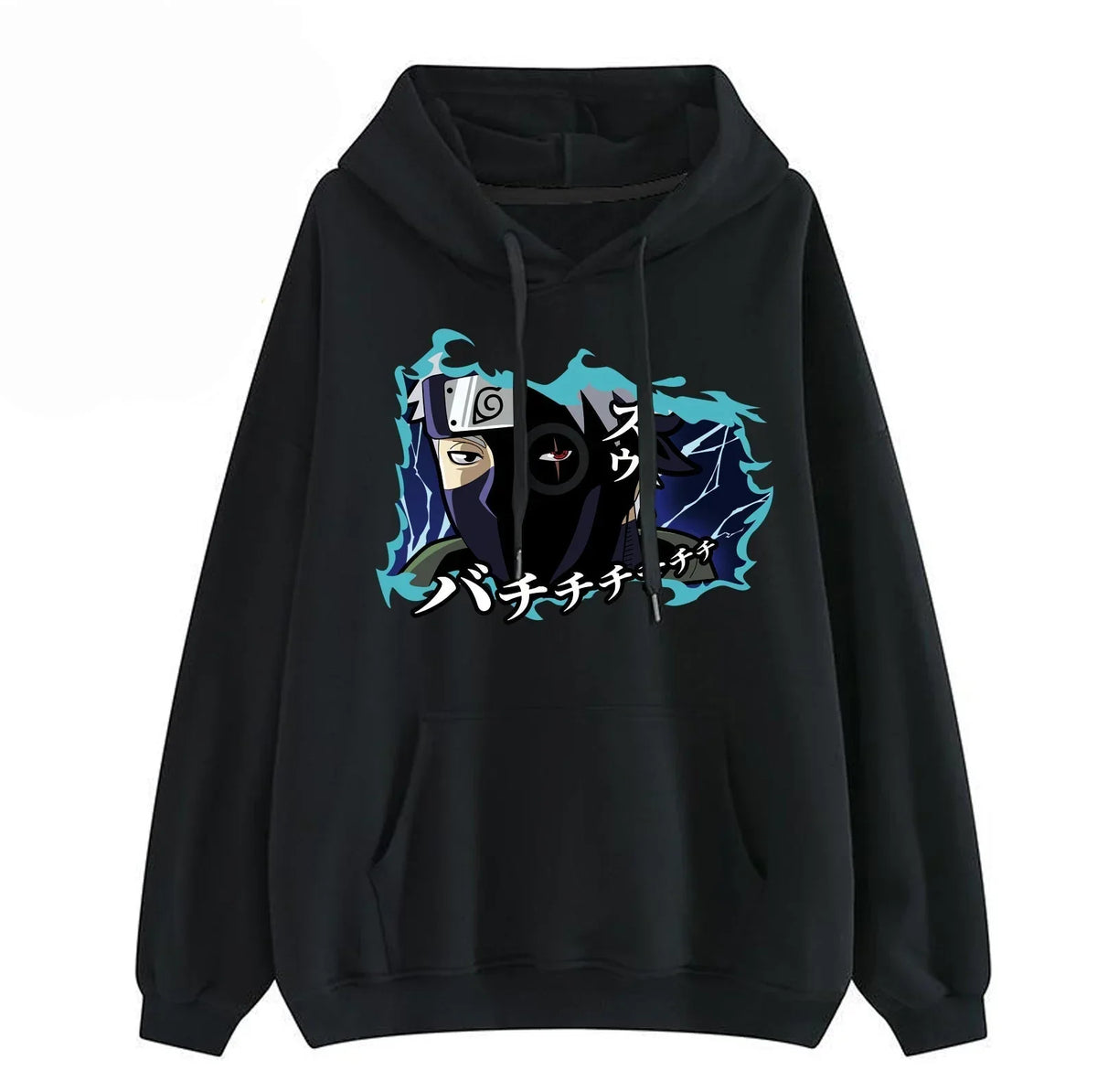 Naruto Anime Graphic Hoodie Unisex, Classic Naruto Character Print Pullover Hooded Sweatshirt, Casual Long Sleeve Hoodie with Kangaroo Pocket, Naruto Fan Streetwear Gift