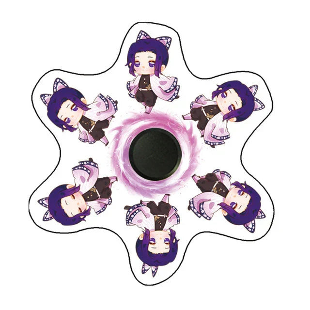 Demon Slayer One Piece Q Version Character Dynamic Optical Illusion Fidget Toy, Anime Running Fidget Spinner, Acrylic Stress Relief Hand Spinner, Anime Merch Gift for Kids & Anime Fans