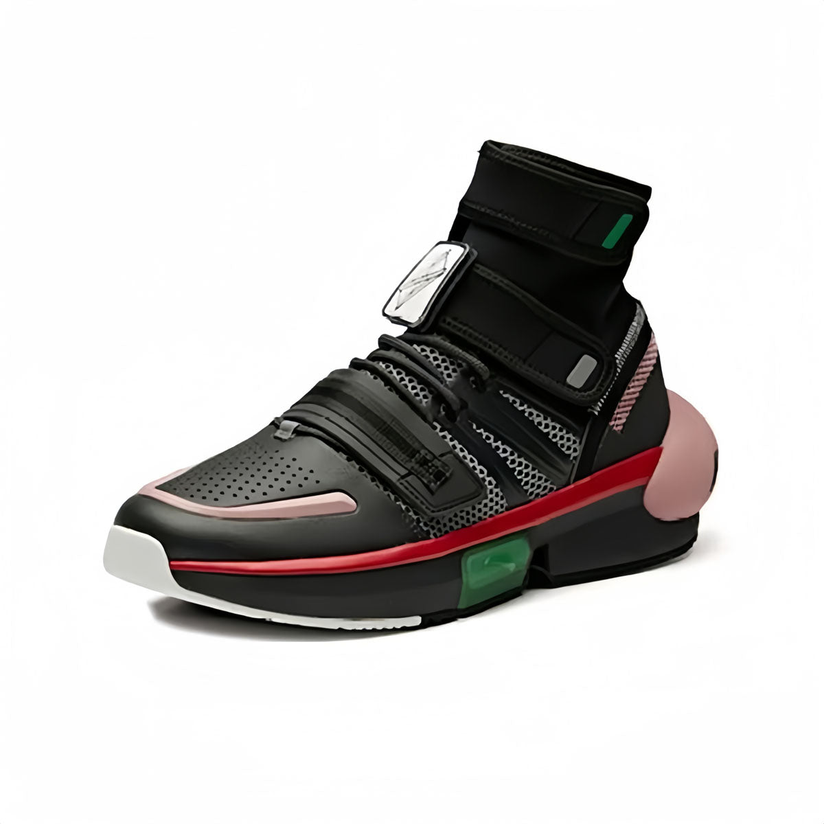 Anime Cosplay High Top Sneakers, Techwear Streetwear Futuristic Costume Shoes, Fashion Buckle Strap Sock Style Sneakers, Non Slip Platform Casual Walking Shoes for Men Women Cosplay Fans