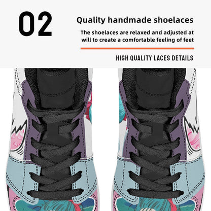 Dragon Ball Bulma Anime High Top Sneakers, Pink White Light Blue Custom Print Streetwear Shoes, Men Women Casual Fashion Sneakers, Anime Fan Collectible Footwear Gift