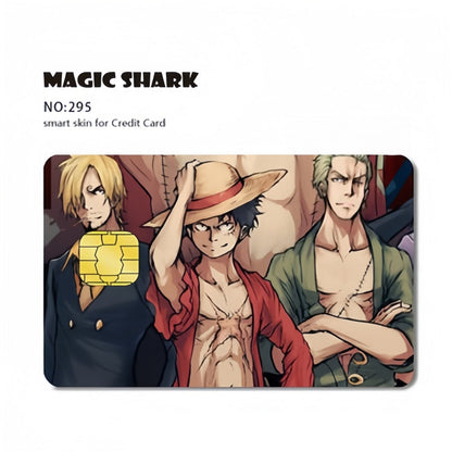 One Piece Anime Credit Card Skin Stickers, Luffy Zoro Nami Wanted Poster Card Decal, Removable Bank Card Cover Sticker, Anime Card Skin, Gift for One Piece Fans