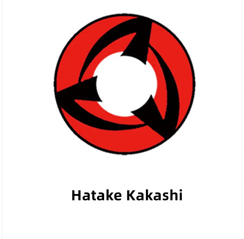 Naruto Sharingan Cosplay Contact Lenses, Anime Uchiha Itachi Sasuke Kakashi Madara Sharingan Eye Contacts, Halloween Cosplay Color Contact Lens for Anime Party Costume