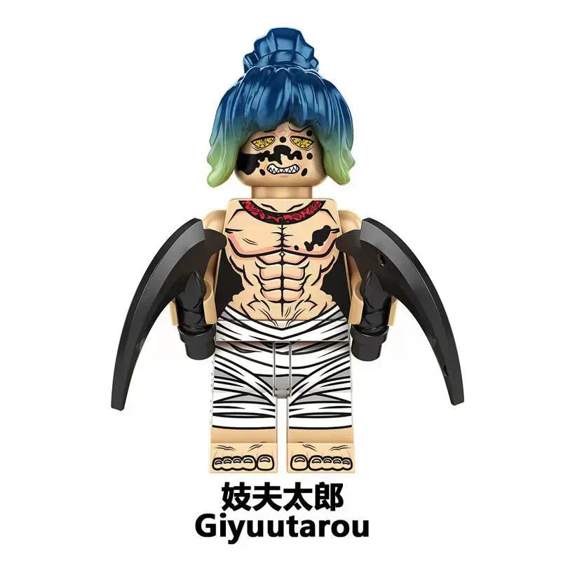 Demon Slayer Custom Minifigures, Anime Building Block Figures, Yoriichi Muzan Daki Gyutaro Hantengu Douma Kokushibo Collectible Brick Minifigs, Anime Character Construction Toy Gift for Fans