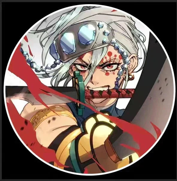 Demon Slayer Anime Car Door Projector Lights, HD Welcome Shadow Logo Lamp, Rengoku Tengen Tanjiro Nezuko Pattern Courtesy Light, Wireless Car Door LED Projector, Demon Slayer Car Decor Gift for Anime Fans