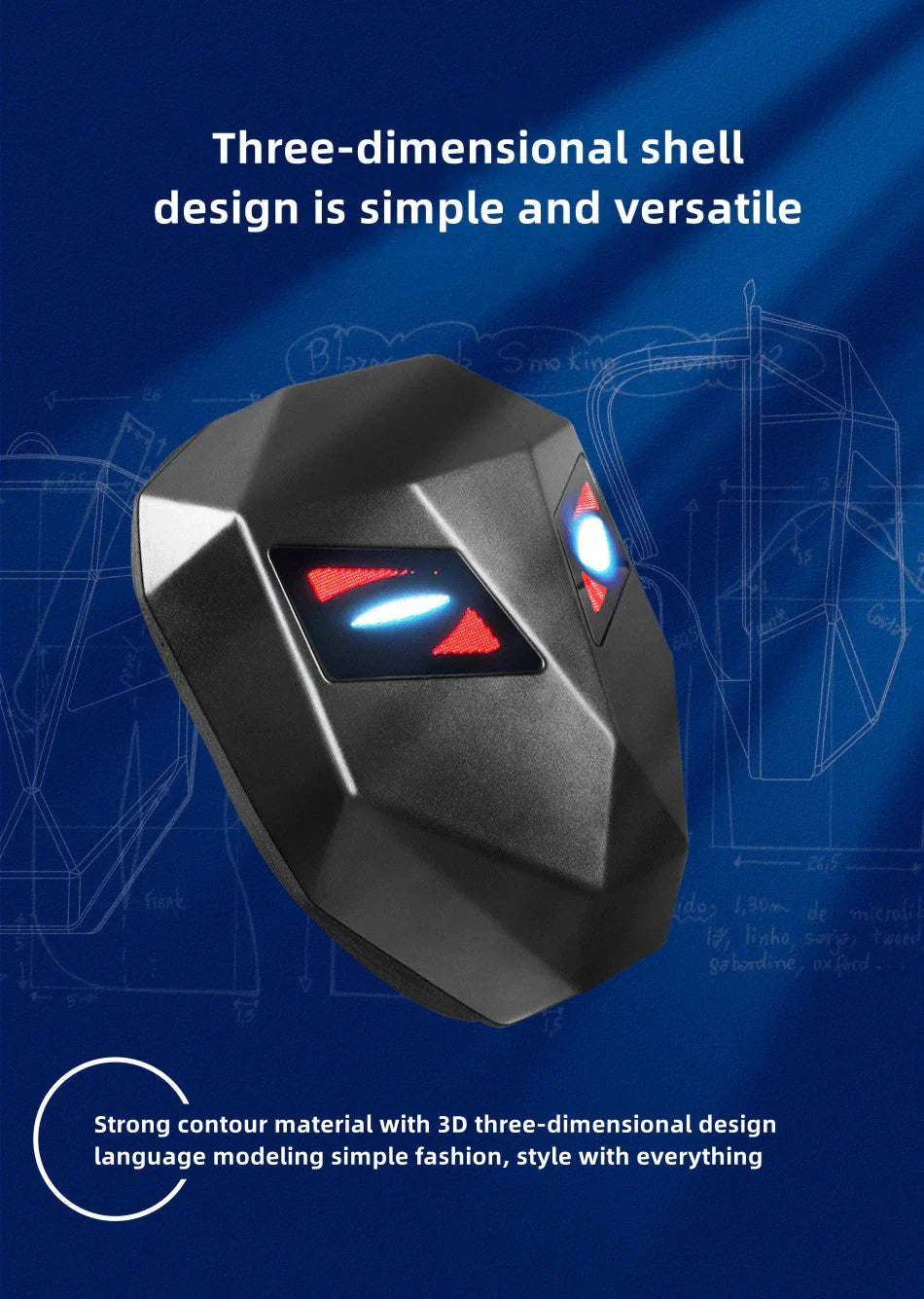 Naruto Anime Sharingan LED Helmet Shaped Hard Shell Backpack, 3D Sharingan Glowing Eyes Expandable Motorcycle Backpack, Waterproof Large Capacity Laptop Bag, Novelty Street Travel Backpack for Naruto Fans