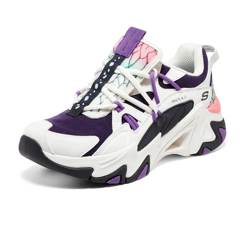 Demon Slayer Shinobu Kocho Chunky Platform Sneakers, Women Purple Butterfly Pattern Dad Shoes, Thick Sole Casual Walking Trainers, Non Slip Anime Cosplay Daily Streetwear Sneaker for Demon Slayer Fans