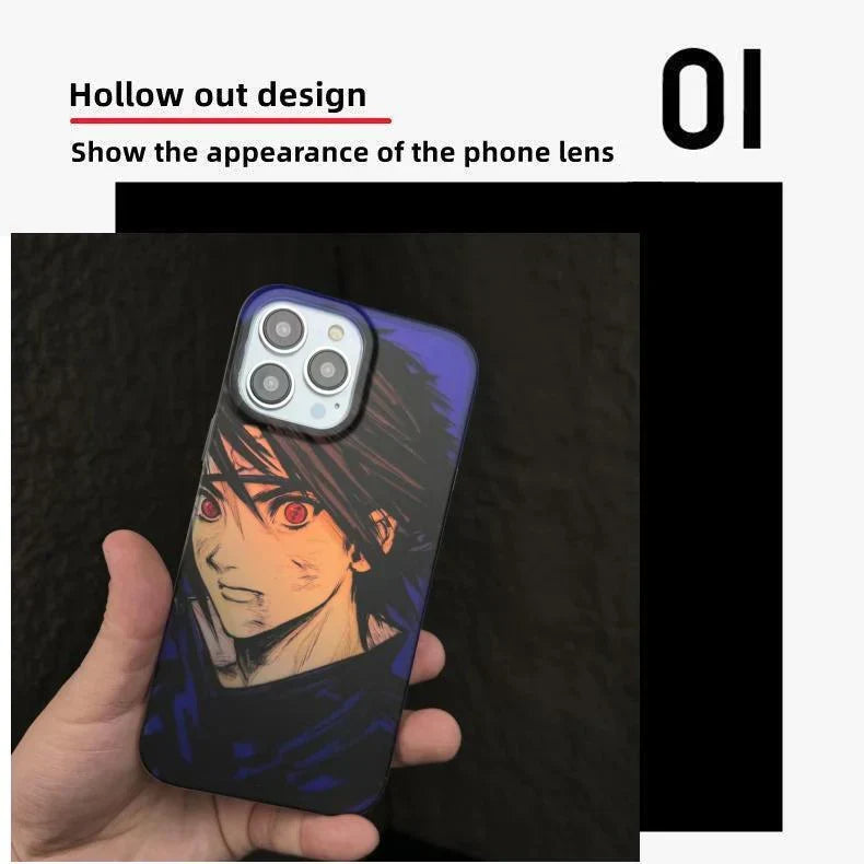 Naruto Anime Phone Case, Uchiha Itachi Uchiha Sasuke Print Protective Phone Cover, Shockproof Slim Soft TPU Case, Anime Character Phone Shell for iPhone, Anime Fan Gift