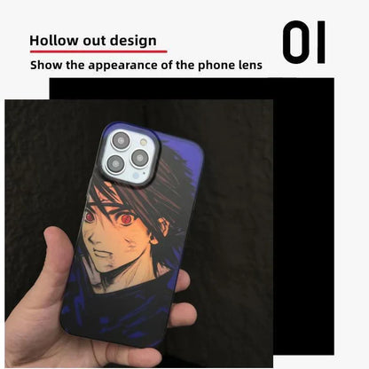 Naruto Anime Phone Case, Uchiha Itachi Uchiha Sasuke Print Protective Phone Cover, Shockproof Slim Soft TPU Case, Anime Character Phone Shell for iPhone, Anime Fan Gift
