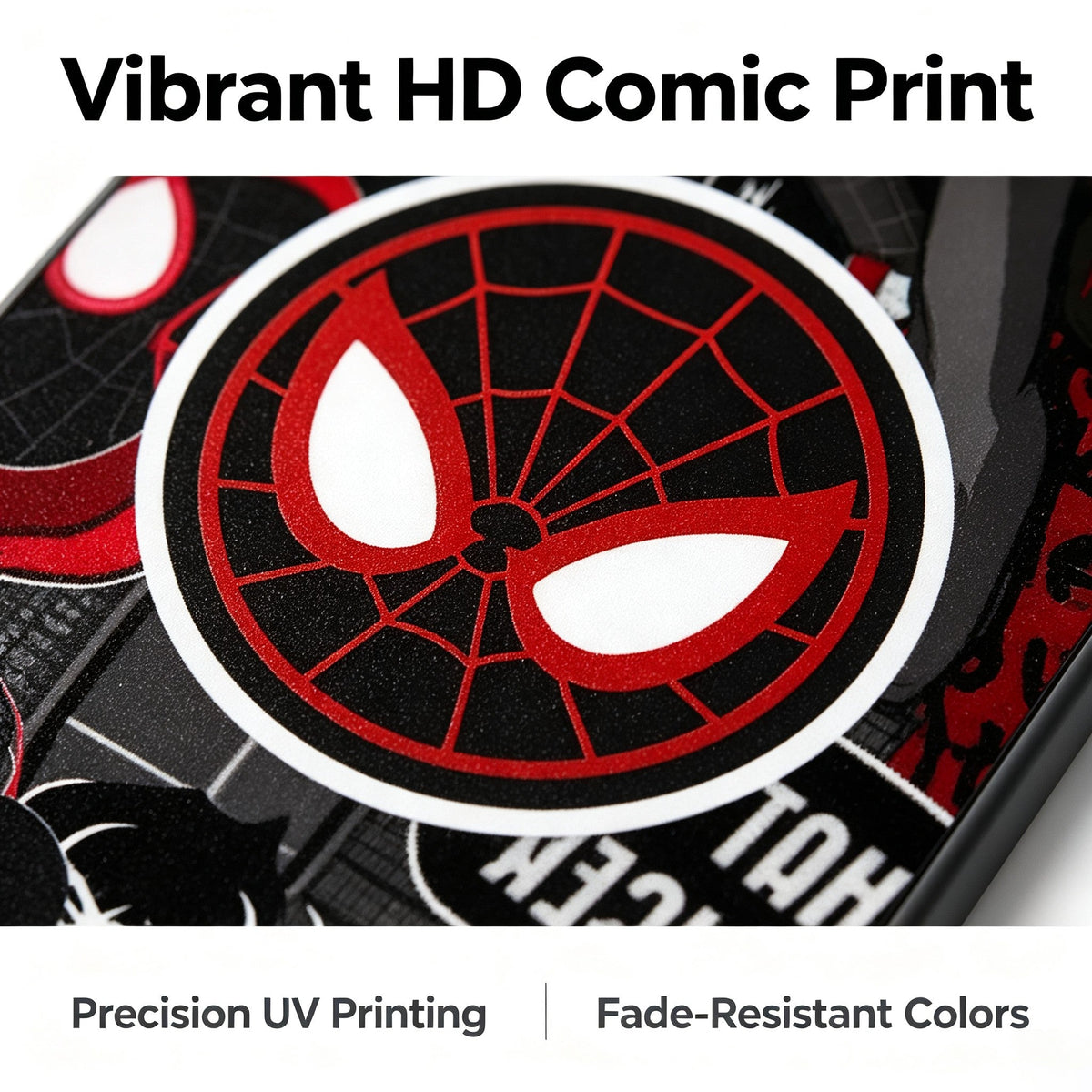 Marvel Spider‑Man Miles Morales Phone Case, Shockproof Soft TPU Bumper Cover, HD Comic Print Scratch Resistant Slim Protective Case For iPhone Series Anime Fan Gift
