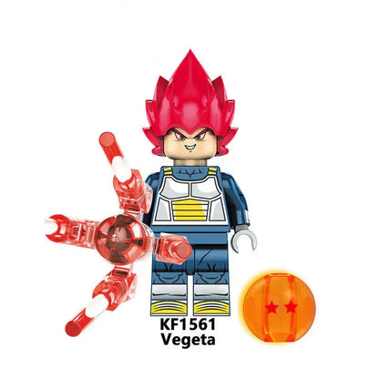 Dragon Ball Z Building Blocks Minifigures Set, DBZ Goku Vegeta Broli Zamasu Mini Figures with Dragon Ball & Energy Effect Parts, Anime Character Collectible Brick Toys, Gift for Kids & Dragon Ball Fans