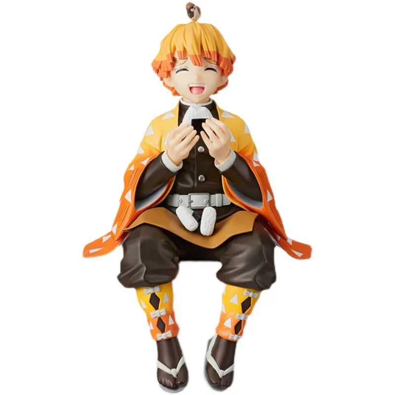 Demon Slayer Noodle Stopper Sitting Figure, Anime PVC Statue Figurine, Tanjiro Nezuko Zenitsu Inosuke Giyuu Shinobu Mitsuri Hashira Collectible Model, Desktop Ornament Anime Fan Gift