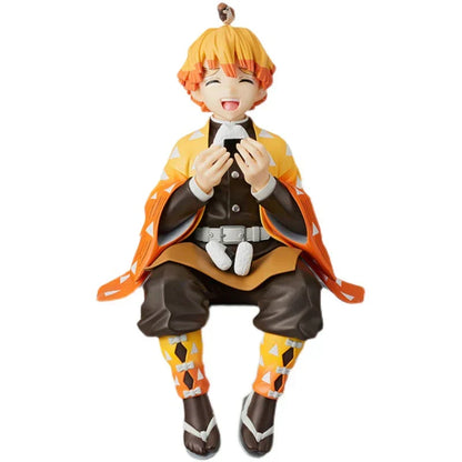Demon Slayer Noodle Stopper Sitting Figure, Anime PVC Statue Figurine, Tanjiro Nezuko Zenitsu Inosuke Giyuu Shinobu Mitsuri Hashira Collectible Model, Desktop Ornament Anime Fan Gift