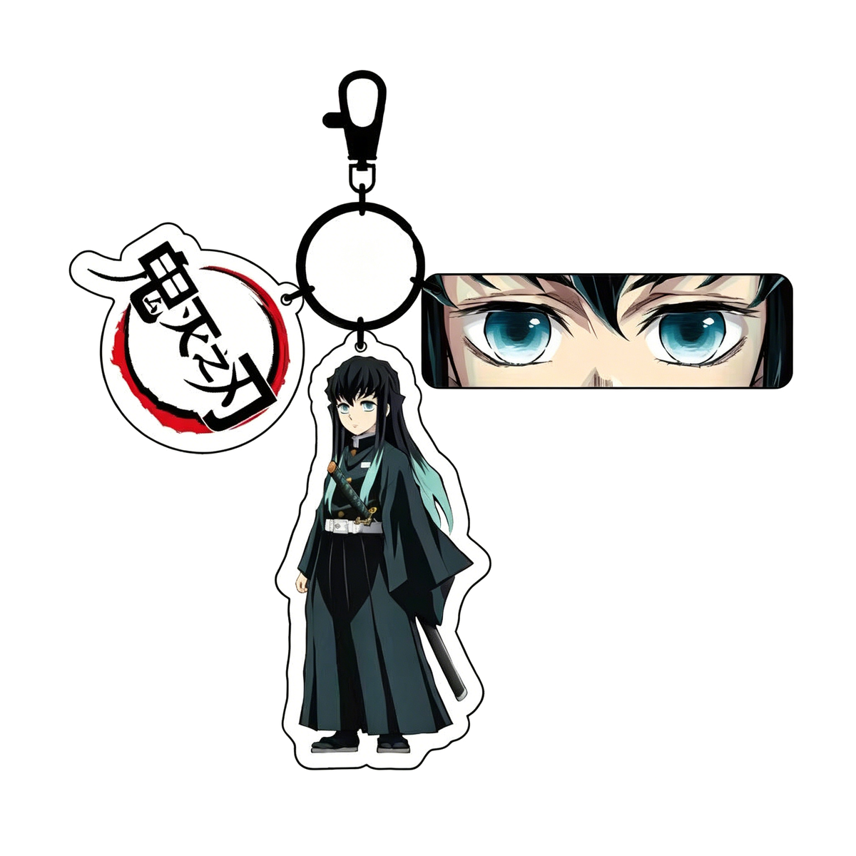 Demon Slayer 3-in-1 Acrylic Anime Character Keychain
