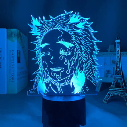 Demon Slayer 3D Illusion LED Night Light, Kimetsu No Yaiba Anime Character Table Lamp, Touch Control 7 Color Changing Acrylic Night Lamp, Bedroom Desktop Decor Birthday Gift for Demon Slayer Fans