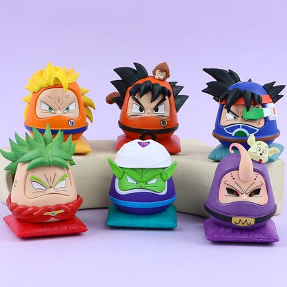 Dragon Ball Anime Daruma Piggy Bank, 6 Styles Cute Goku Vegeta Majin Buu Piccolo Broly Dharma Coin Saving Box, Cartoon Figure Money Bank, Dragon Ball Collectible Ornament Gift for Anime Fans