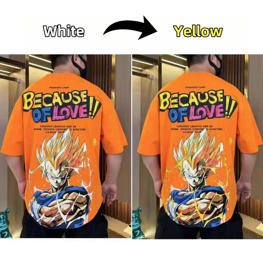 Dragon Ball Vegeta Super Saiyan Big Print Anime T-shirt