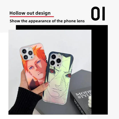 Naruto Anime Phone Case, Pain Nagato & Orochimaru Holographic Laser Print Protective Phone Cover, Shockproof Slim Soft TPU Case, Anime Character Phone Shell for iPhone, Anime Fan Gift