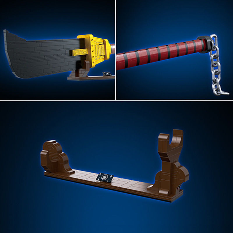 One Piece Whitebeard Murakumogiri Building Blocks Sword Model, 1315 Pcs Anime Weapon Brick Kit with Display Stand, Collectible Cosplay Prop, Assembly Toy Gift for Anime Fans