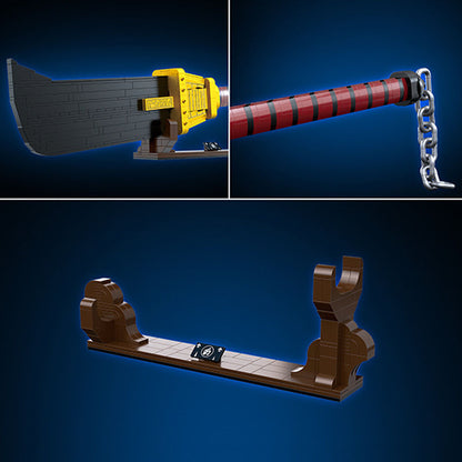 One Piece Whitebeard Murakumogiri Building Blocks Sword Model, 1315 Pcs Anime Weapon Brick Kit with Display Stand, Collectible Cosplay Prop, Assembly Toy Gift for Anime Fans