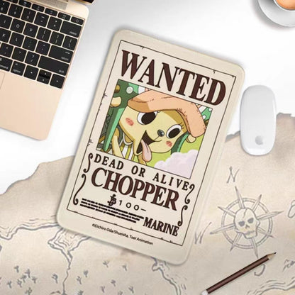 One Piece Wanted Poster Mouse Pad, Anime Bounty Poster Non-Slip Rubber Mousepad, One Piece Luffy Zoro Nami Chopper Robin Gaming Desk Mat, Office Desktop Decor Gift for Anime Fans